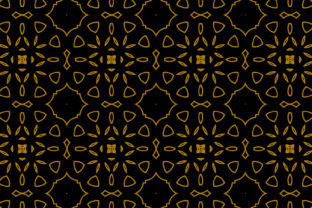 Black Gold Floral Kaleidoscope Look: Elevating Modern Digital and Print Design