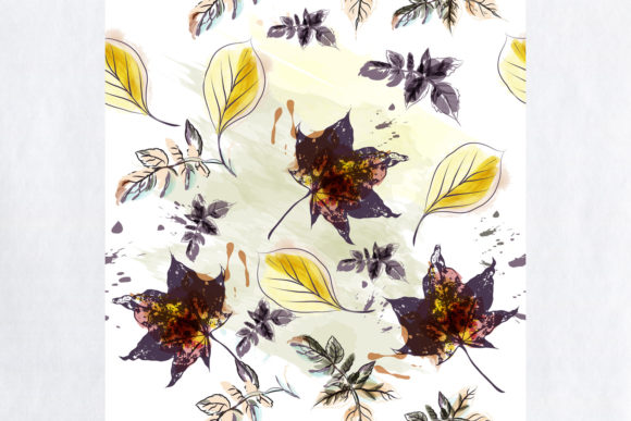 Designing with the Autumn Floral Pattern with Maple Leaves Vector Collection