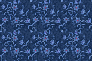 Evaluating the Floral Pattern on Blue Monochrome for Professional Design Workflows
