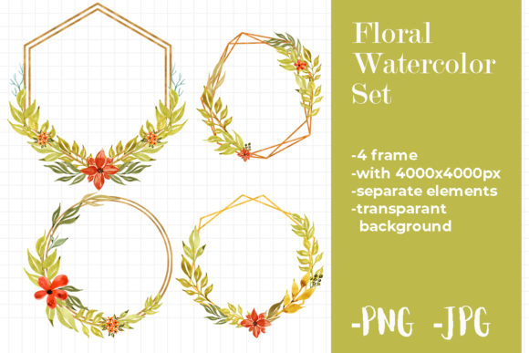 Evaluating the Floral Watercolor Autumn Falls Frame Set for Professional Design