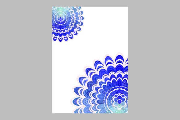 Floral Blue Mandala Brochure Background: Elevating Visual Design Across Formats