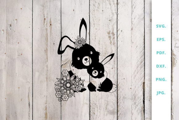Floral Easter Bunny Cut File 4 Guide
