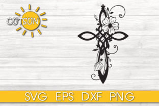 Floral Infinity Cross SVG: Versatile Faith-Based Design