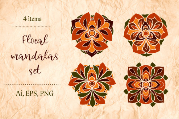 Floral Mandalas Set: Versatile Vector Art for Creators
