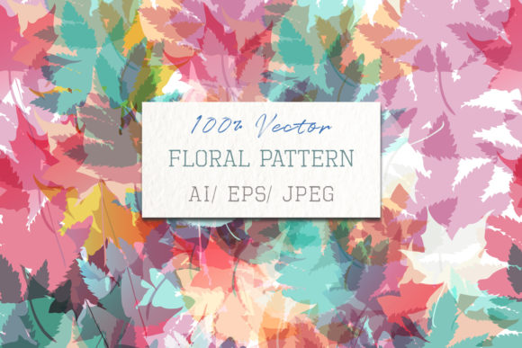 Floral Pattern with Colorful Foliage: Strategic Application in Visual Branding