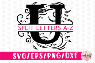 Floral Split Alphabet Monogram: Creative Uses & Files