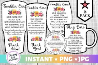 Floral Tumbler Care Cards: Elevate Your Drinkware