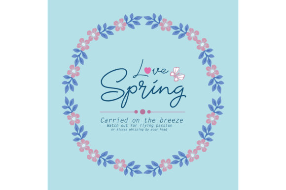 Love Spring Card with Floral Wreath Design Guide