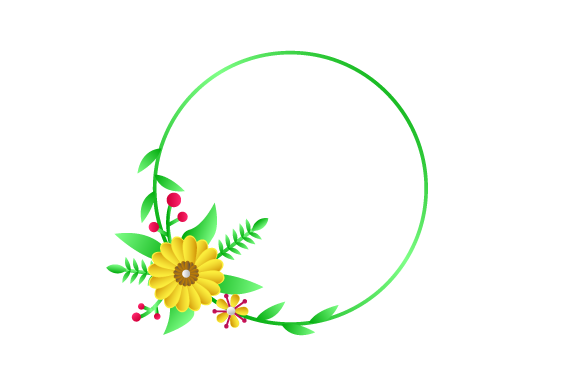 Modern Circle Frame Floral Template: Strategic Application for Visual Identity