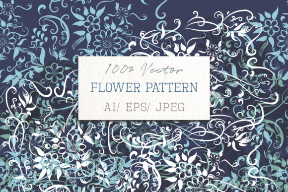 The Timeless Appeal of Blue Floral Vector Art: Understanding Scalable Ornamental Design