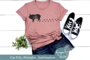 Walking Floral Pig: Creative Cutting Files for Whimsical DIY Projects